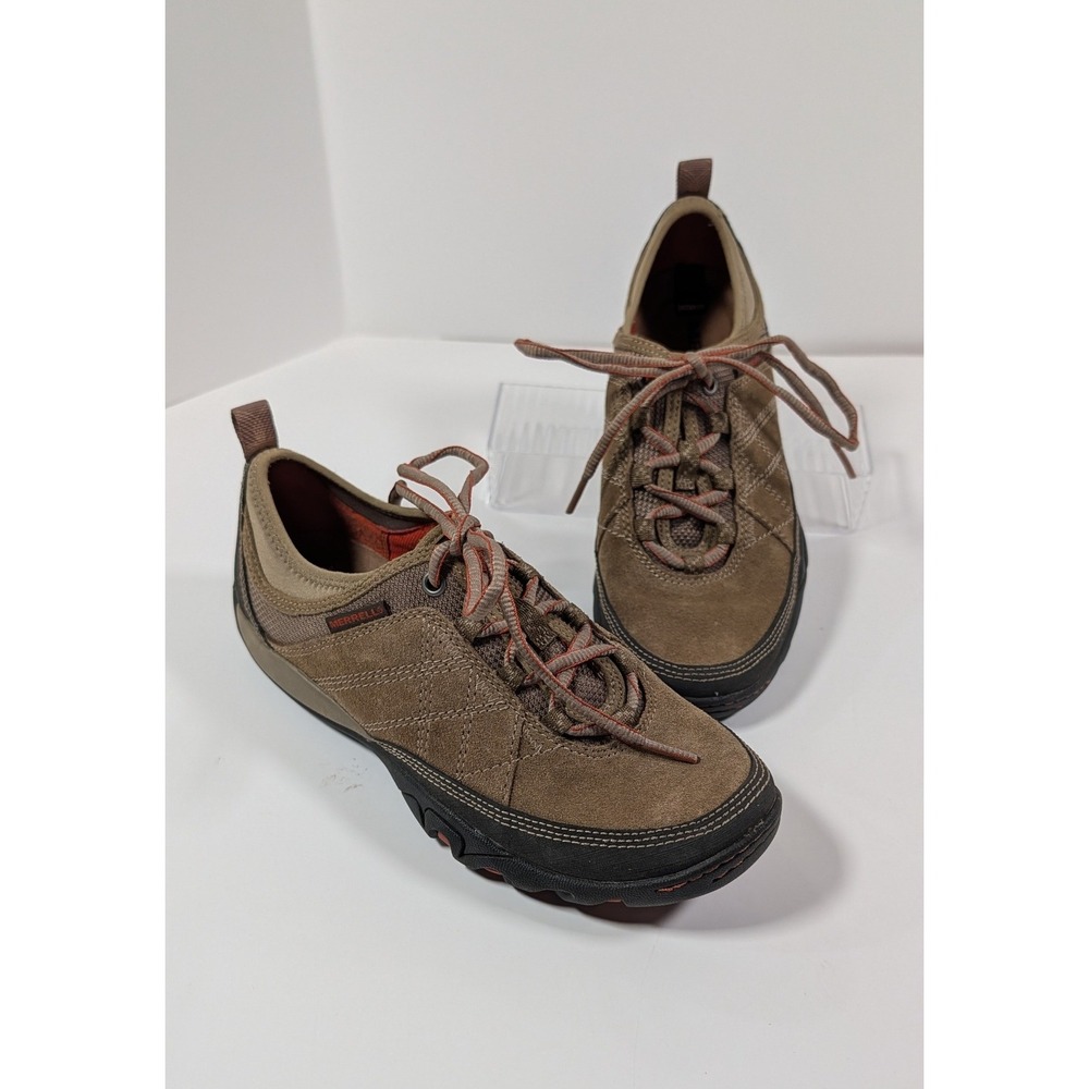 Merrell Siren Edge Womens Brown Suede Mesh Hiking Shoes Trail Sneakers